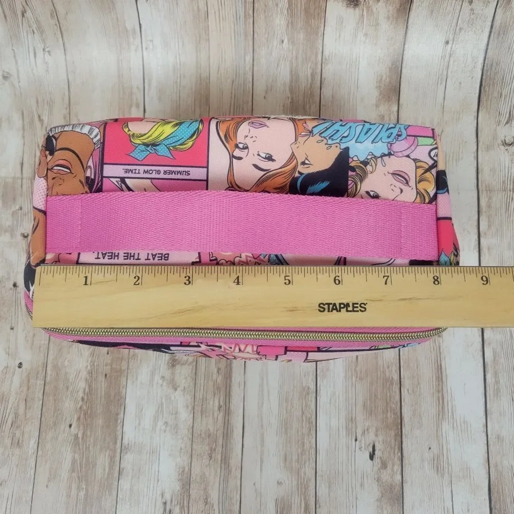 Estee Lauder Pink Comic Cosmetic Make Up Bag Tote